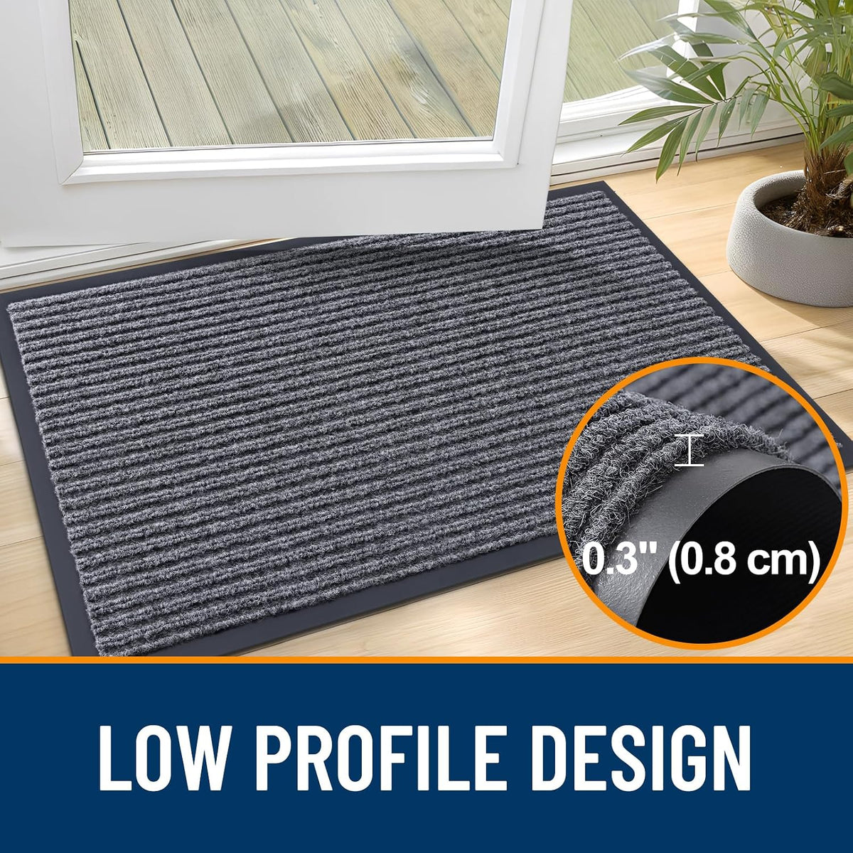 OLANLY Front Door Mat 29.5x17, Waterproof Heavy-Duty Indoor Outdoor Doormat