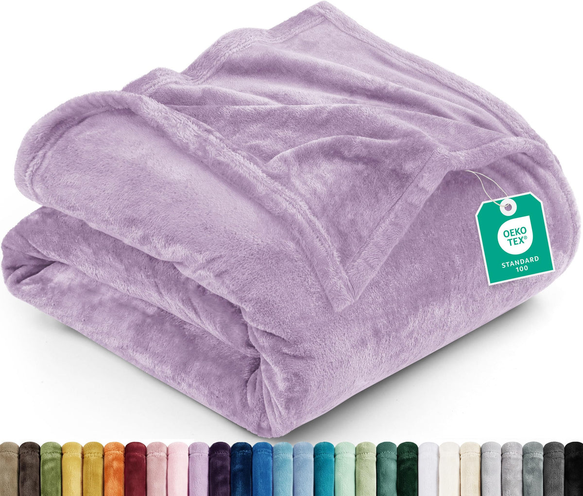 Utopia Bedding Ultra Soft Fleece Bed Blanket Throw Size Grey (50x60 Inches)