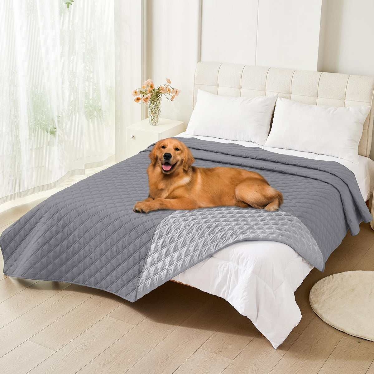 Smiry Waterproof Reversible Pet Couch Covers for Dogs