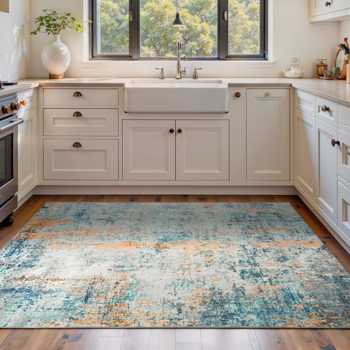 Entrance Rugs Indoor 2x3 Grey Entry Rug Washable Abstract Small Area Rug Non-Slip Low Pile Throw Rugs for Entryway, Kitchen Floor, Front Door Indoor Door Mat, Bathroom, Bedroom Bedside