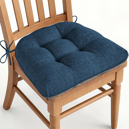 AddGrace Chair Cushions for Dining Chairs 1 Pack 18"x17"x3" Navy