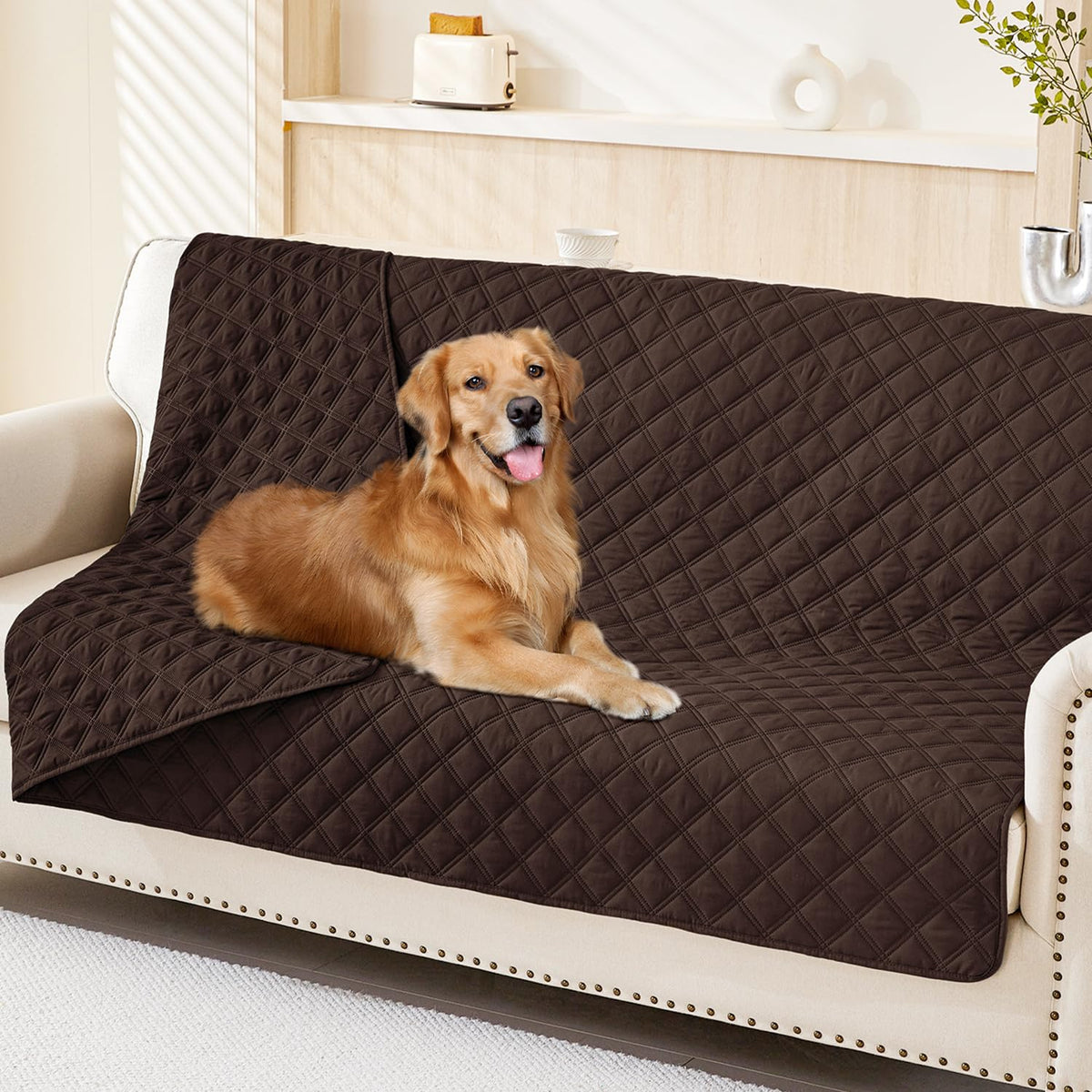 Smiry Waterproof Reversible Pet Couch Covers for Dogs