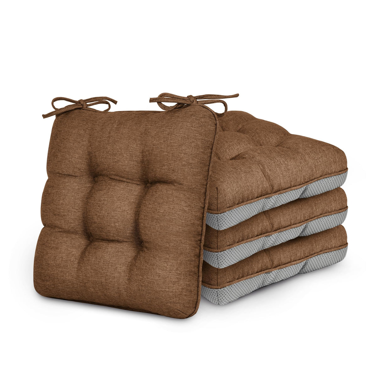 Love's cabin Memory Foam Chair Cushions Set of 4, 15.5 Inch, Blue