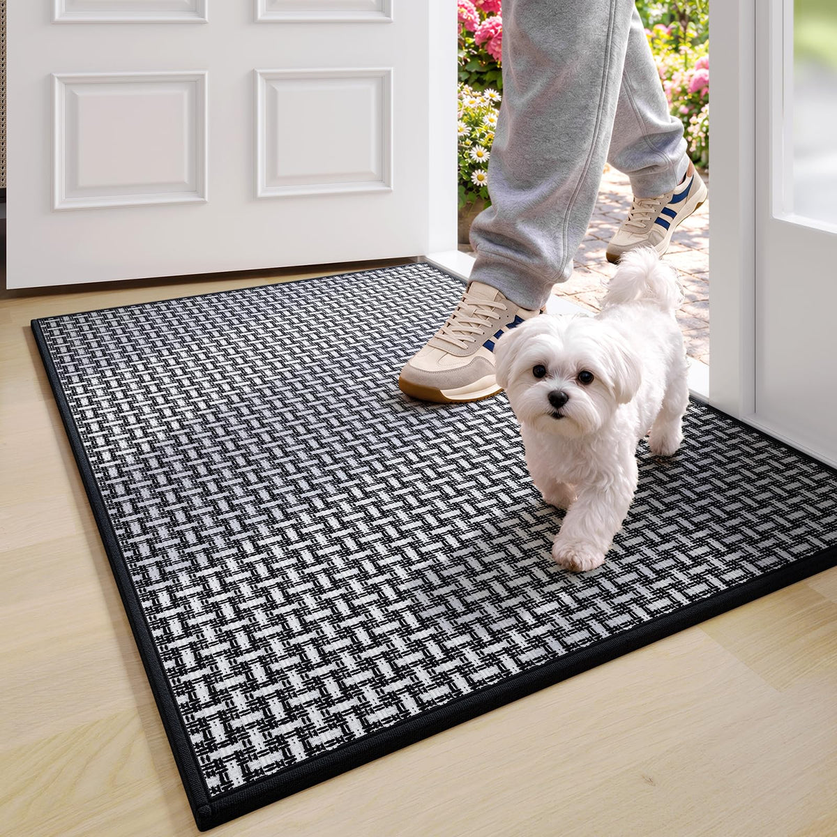 YDKGL Front Door Mat Indoor Entrance Non Slip Entry Doormat Gray 17"x30"
