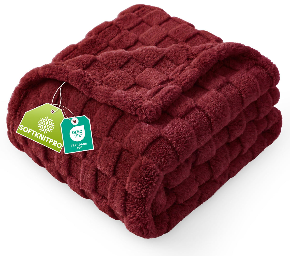 Utopia Bedding Plush Checkered Fleece Blanket Cool Grey Throw, 50x60 Inch