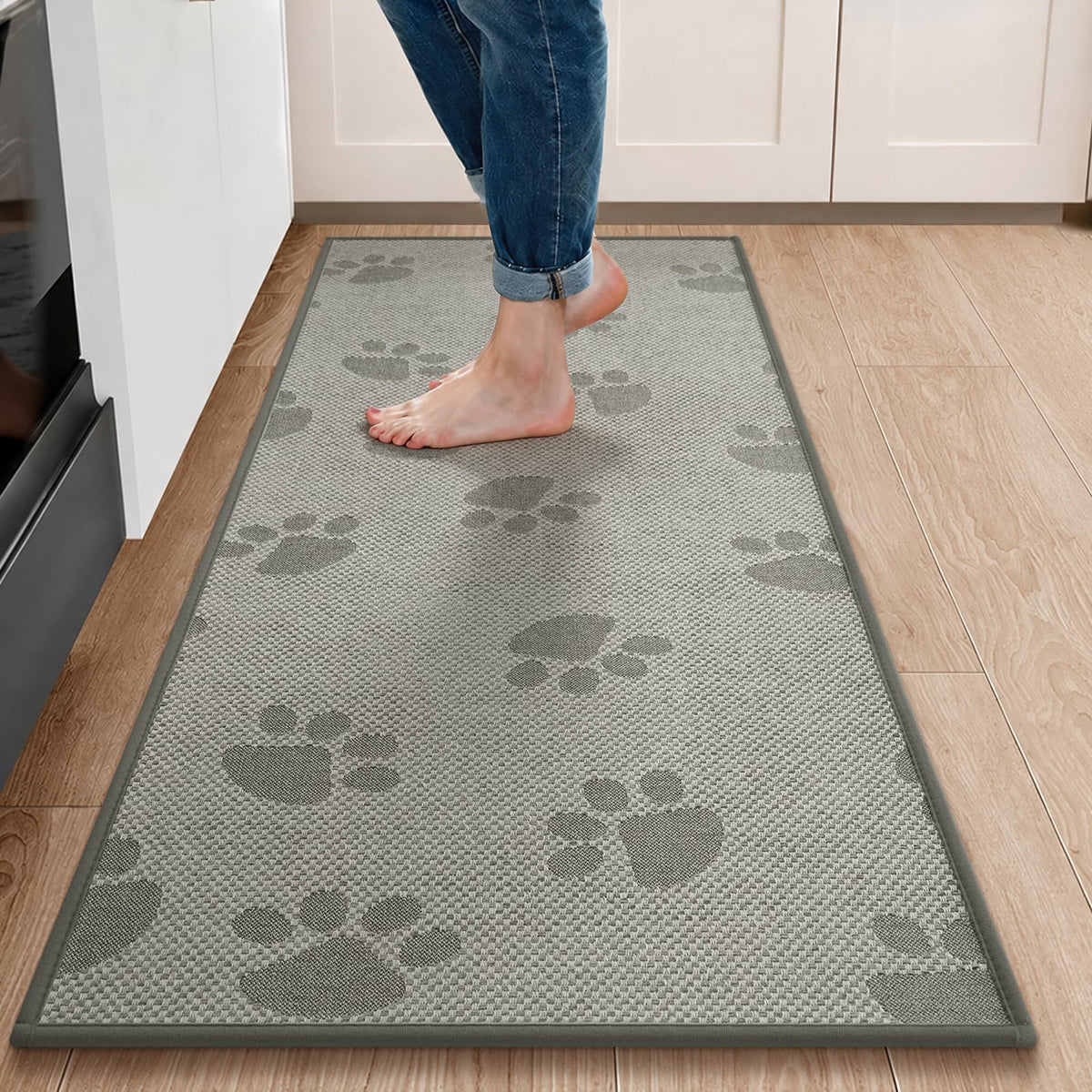 YDKGL Front Door Mat Indoor Entrance Non Slip Entry Doormat Gray 17"x30"