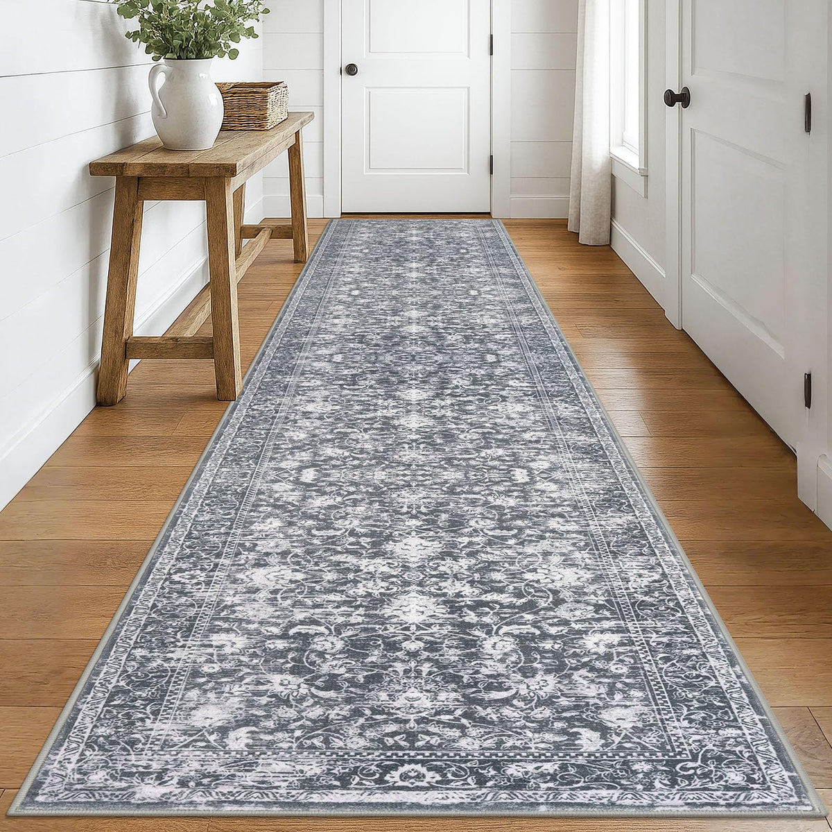 KILOCOCO 2x3 Washable Rug Small Entryway Rugs Indoor Door Mat, Blue/Navy