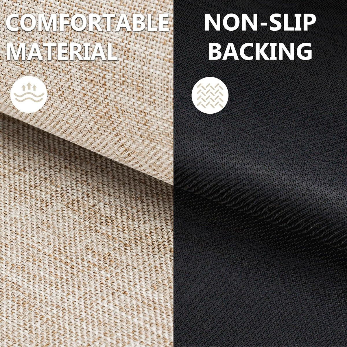 LEKEEPGO Ultra Thin Indoor Door Mat 17"x29", Non Slip Door Mat, Khaki