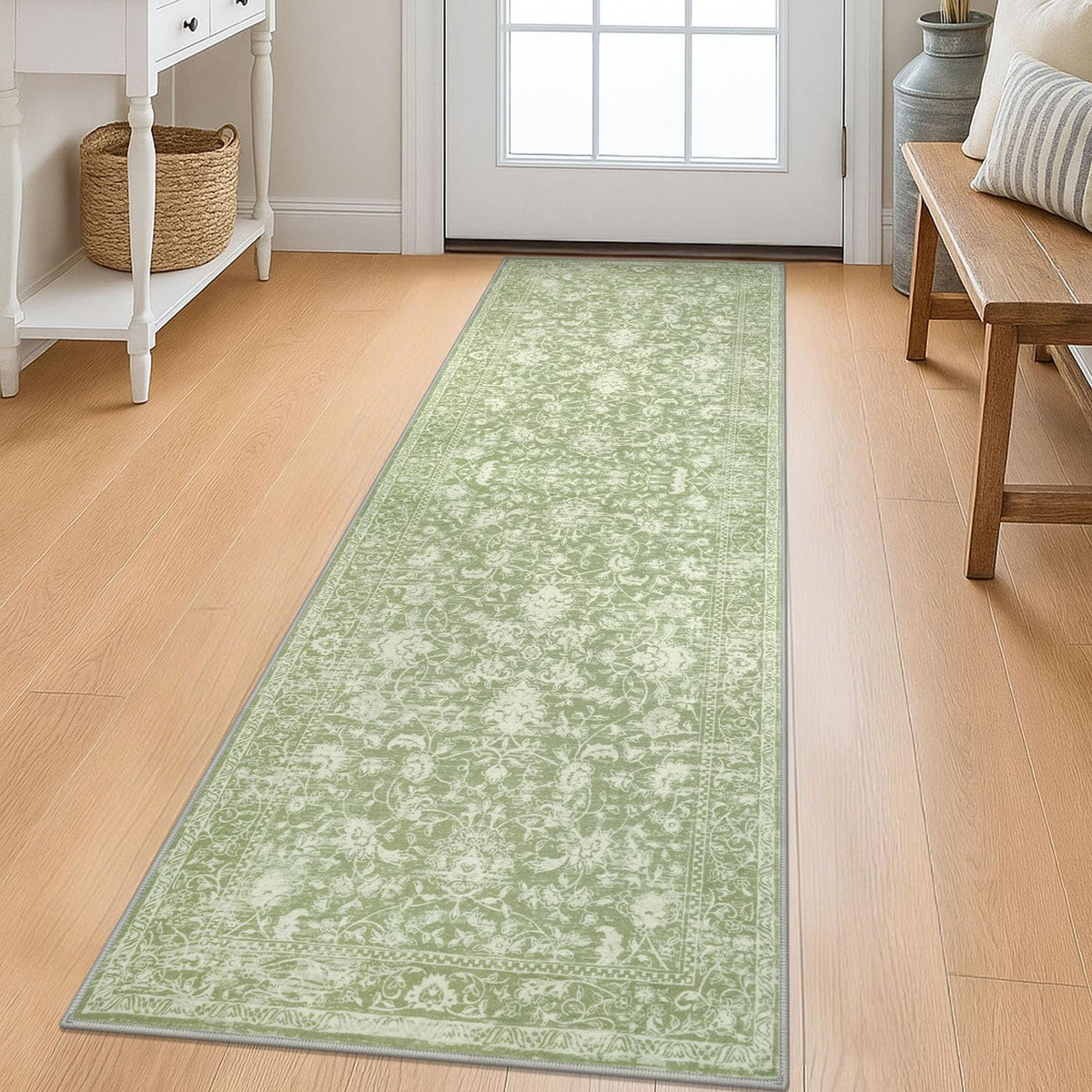 KILOCOCO 2x3 Washable Rug Small Entryway Rugs Indoor Door Mat, Blue/Navy