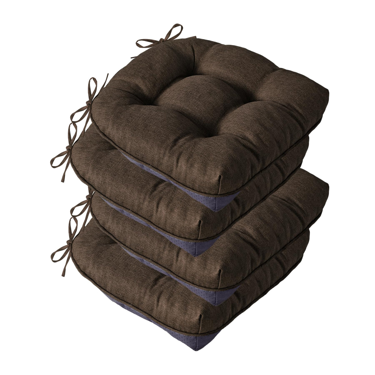 IASEAHK Chair Cushions for Dining Chairs, 15.5" x 15.5" x 4", Navy Blue