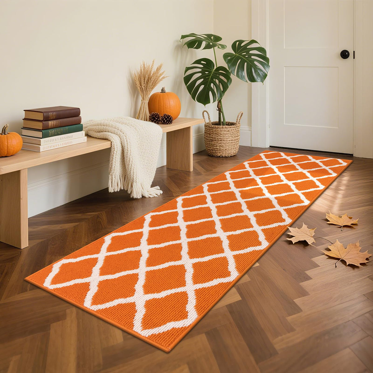 SHACOS Door Mats 20"x32" Indoor Washable Kitchen Entryway Rug Non Slip Absorbent Floor Mat for Home Entrance Garage, Light Gray