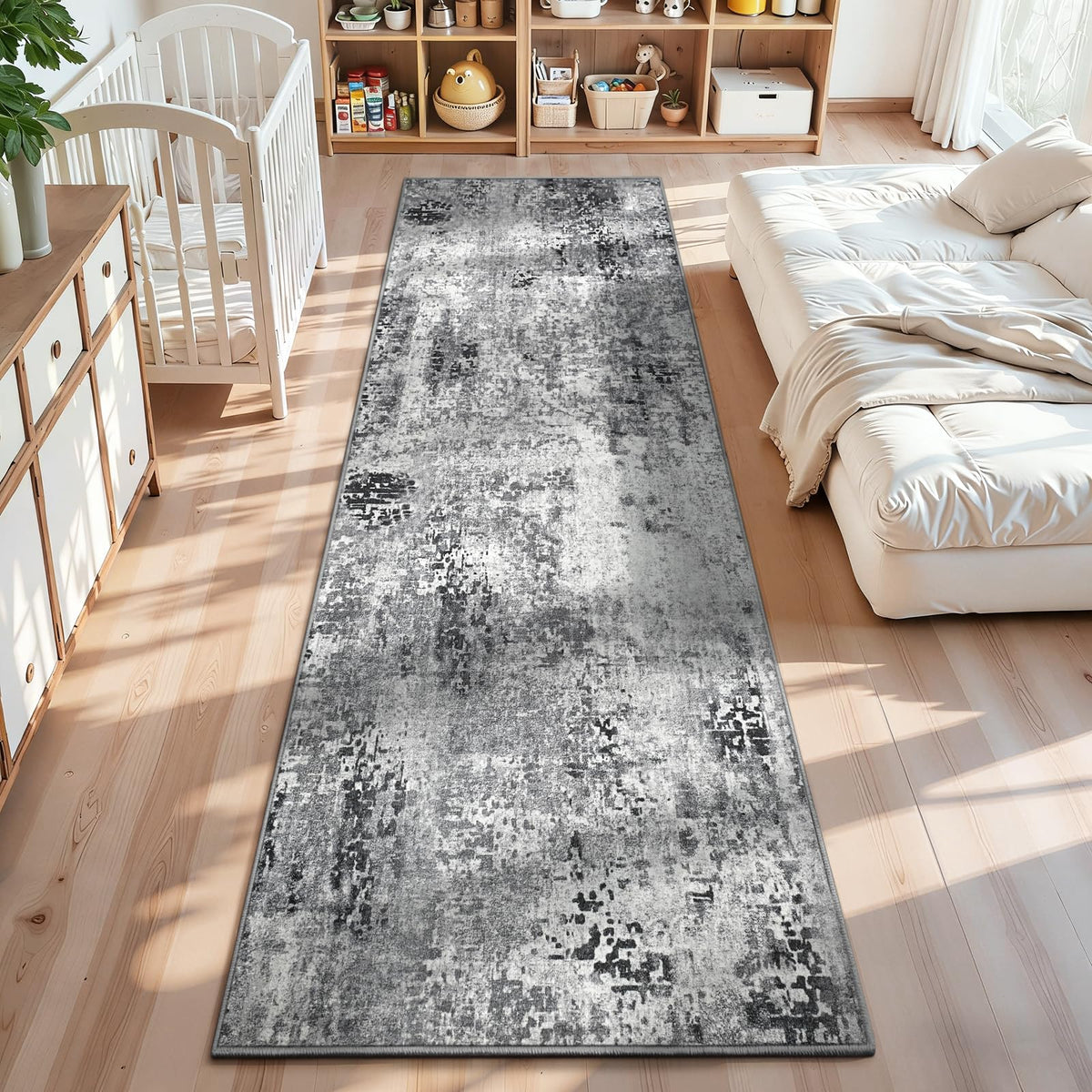 Entrance Rugs Indoor 2x3 Grey Entry Rug Washable Abstract Small Area Rug Non-Slip Low Pile Throw Rugs for Entryway, Kitchen Floor, Front Door Indoor Door Mat, Bathroom, Bedroom Bedside