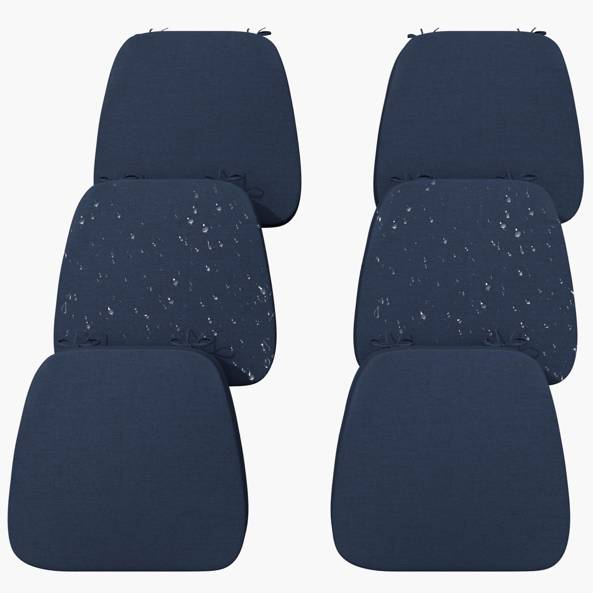 17'' x 16'' x 2.5"Thick Chair Cushions for Dining Chairs, 4 Pack WaterProof Easy Clean Kitchen Chair Pads with Ties and Non-Slip Backing - 30D High Elastic Foam Soft Kitchen Chair Cushions