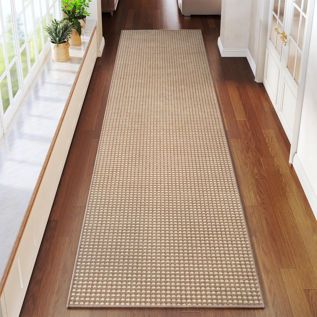 YDKGL Indoor Front Door Mat Entryway Rug Non Slip Washable Brown 2x3 ft