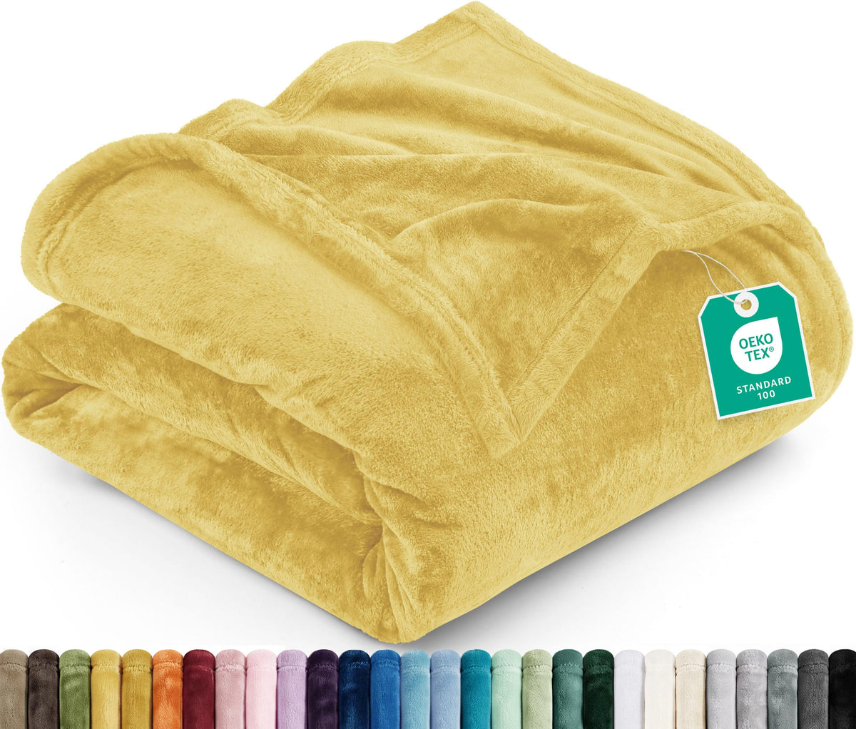 Utopia Bedding Ultra Soft Fleece Bed Blanket Throw Size Grey (50x60 Inches)