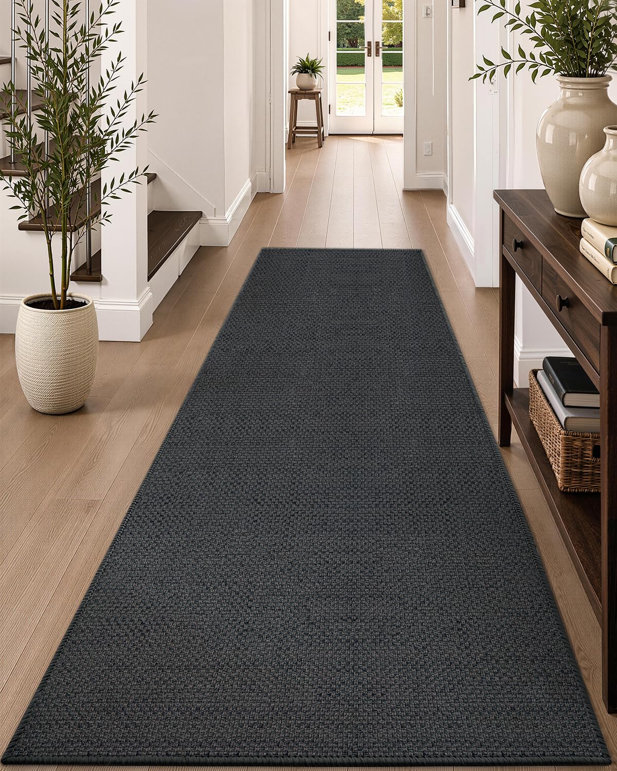 Color&Geometry Ultra-Thin Indoor Door Mat Entrance, 17"x30" Heather Khaki