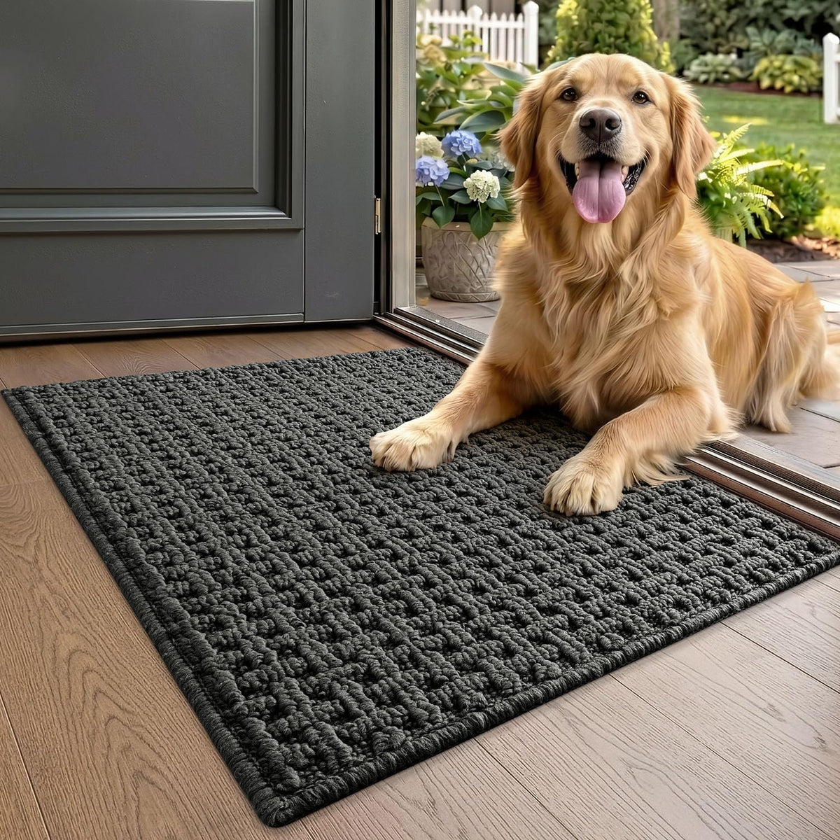 LUMI Washable Indoor Door Mat for Entryway 24x36, Entrance Mat, Taupe