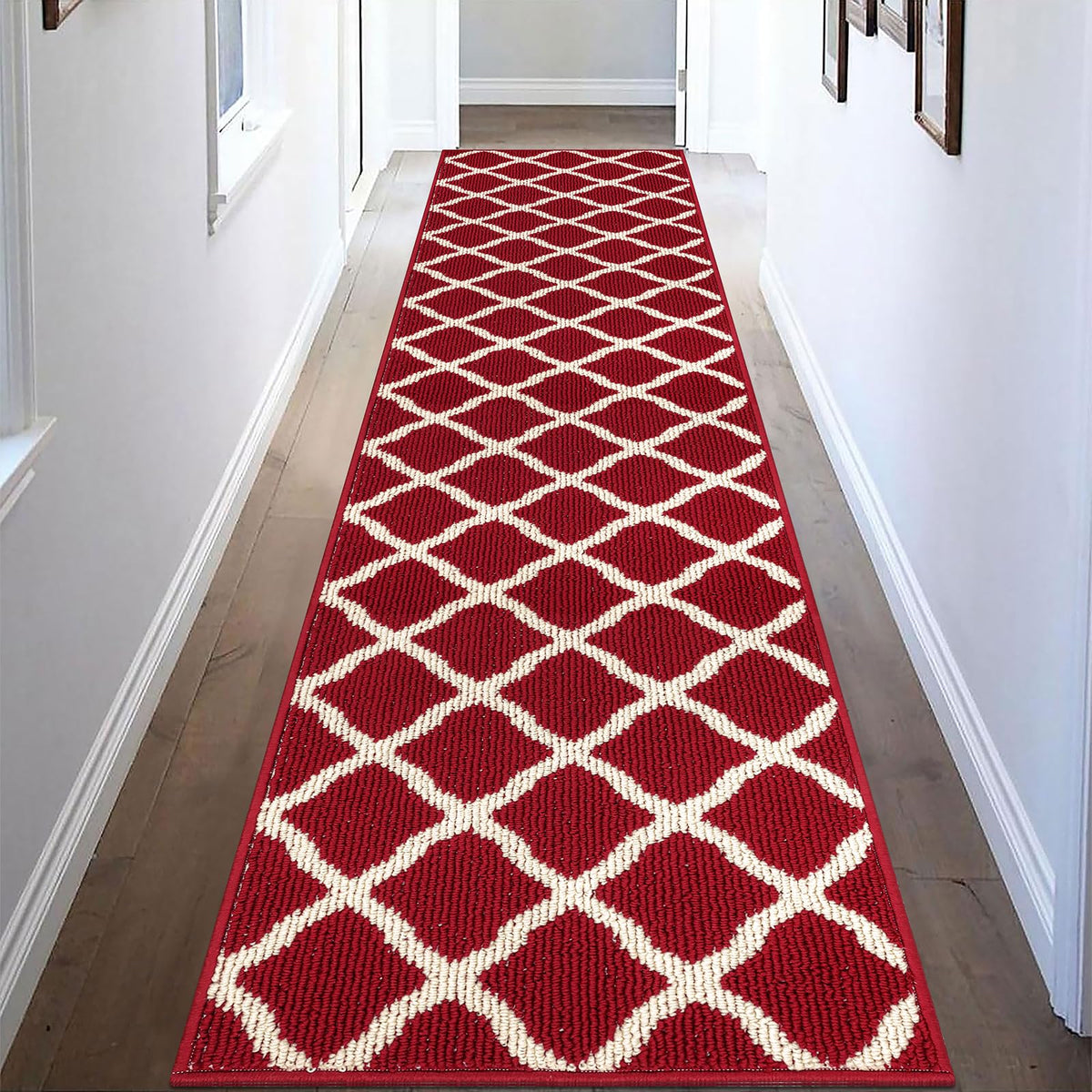 SHACOS Door Mats 20"x32" Indoor Washable Kitchen Entryway Rug Non Slip Absorbent Floor Mat for Home Entrance Garage, Light Gray