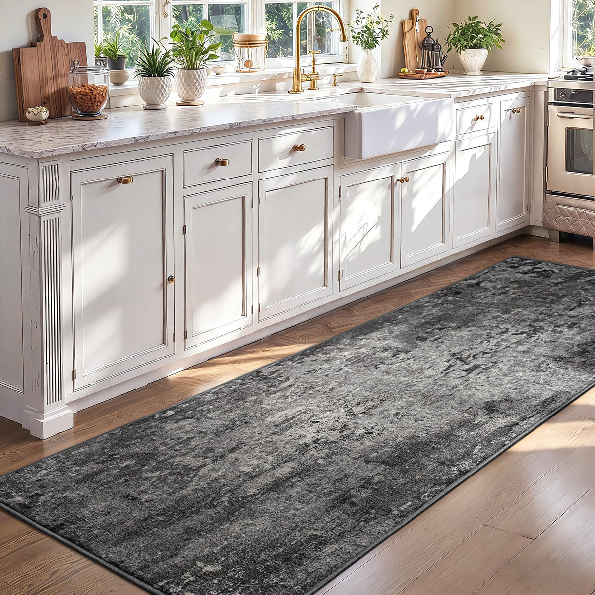 Entrance Rugs Indoor 2x3 Grey Entry Rug Washable Abstract Small Area Rug Non-Slip Low Pile Throw Rugs for Entryway, Kitchen Floor, Front Door Indoor Door Mat, Bathroom, Bedroom Bedside