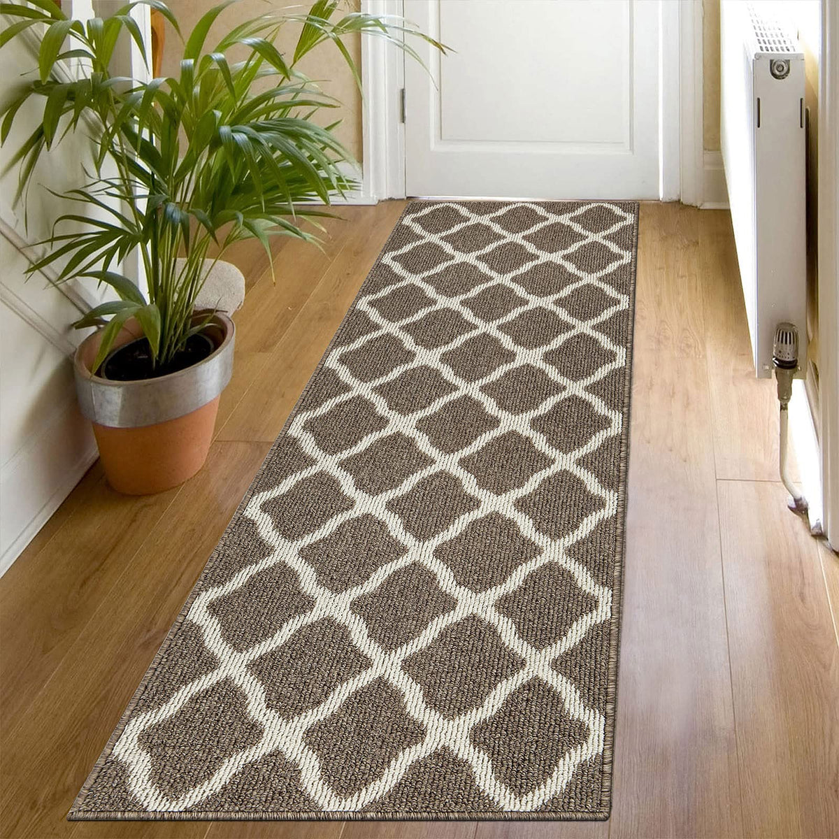 SHACOS Door Mats 20"x32" Indoor Washable Kitchen Entryway Rug Non Slip Absorbent Floor Mat for Home Entrance Garage, Light Gray