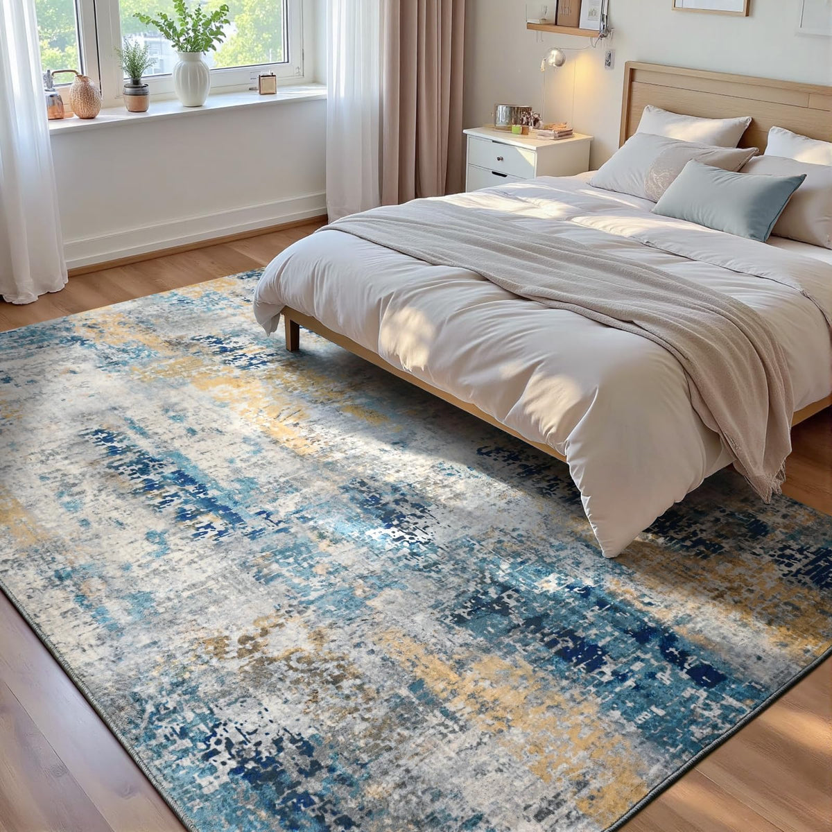 Entrance Rugs Indoor 2x3 Grey Entry Rug Washable Abstract Small Area Rug Non-Slip Low Pile Throw Rugs for Entryway, Kitchen Floor, Front Door Indoor Door Mat, Bathroom, Bedroom Bedside