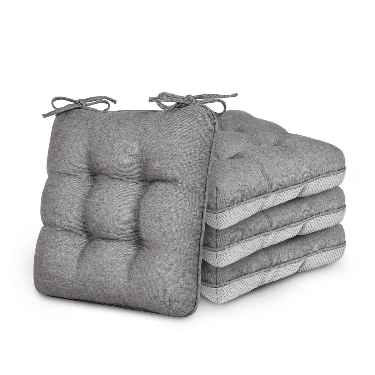 Love's cabin Memory Foam Chair Cushions Set of 4, 15.5 Inch, Blue