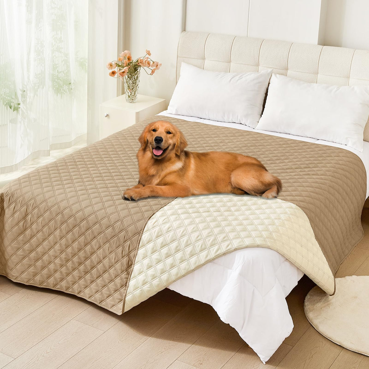 Smiry Waterproof Reversible Pet Couch Covers for Dogs