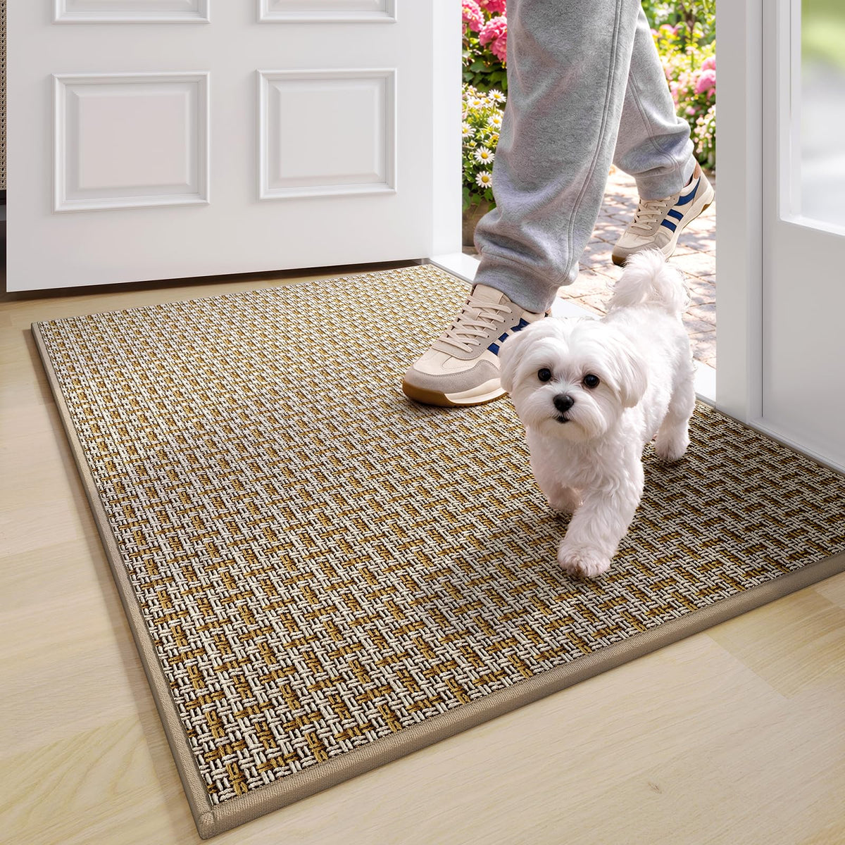 YDKGL Front Door Mat Indoor Entrance Non Slip Entry Doormat Gray 17"x30"