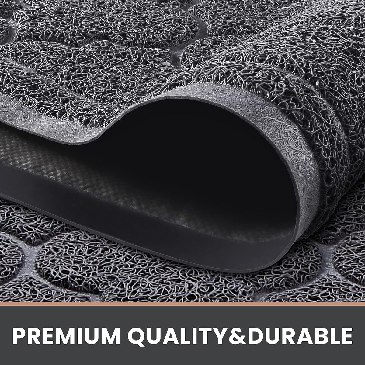 LuxStep Door Mat Large 24x36 Inch Indoor Outdoor Doormat, Non-Slip Low-Profile Design Floor Mat, Durable Trap Dirt and Dust Front Door Welcome Mat for Entryway,Patio,Garage, Grey