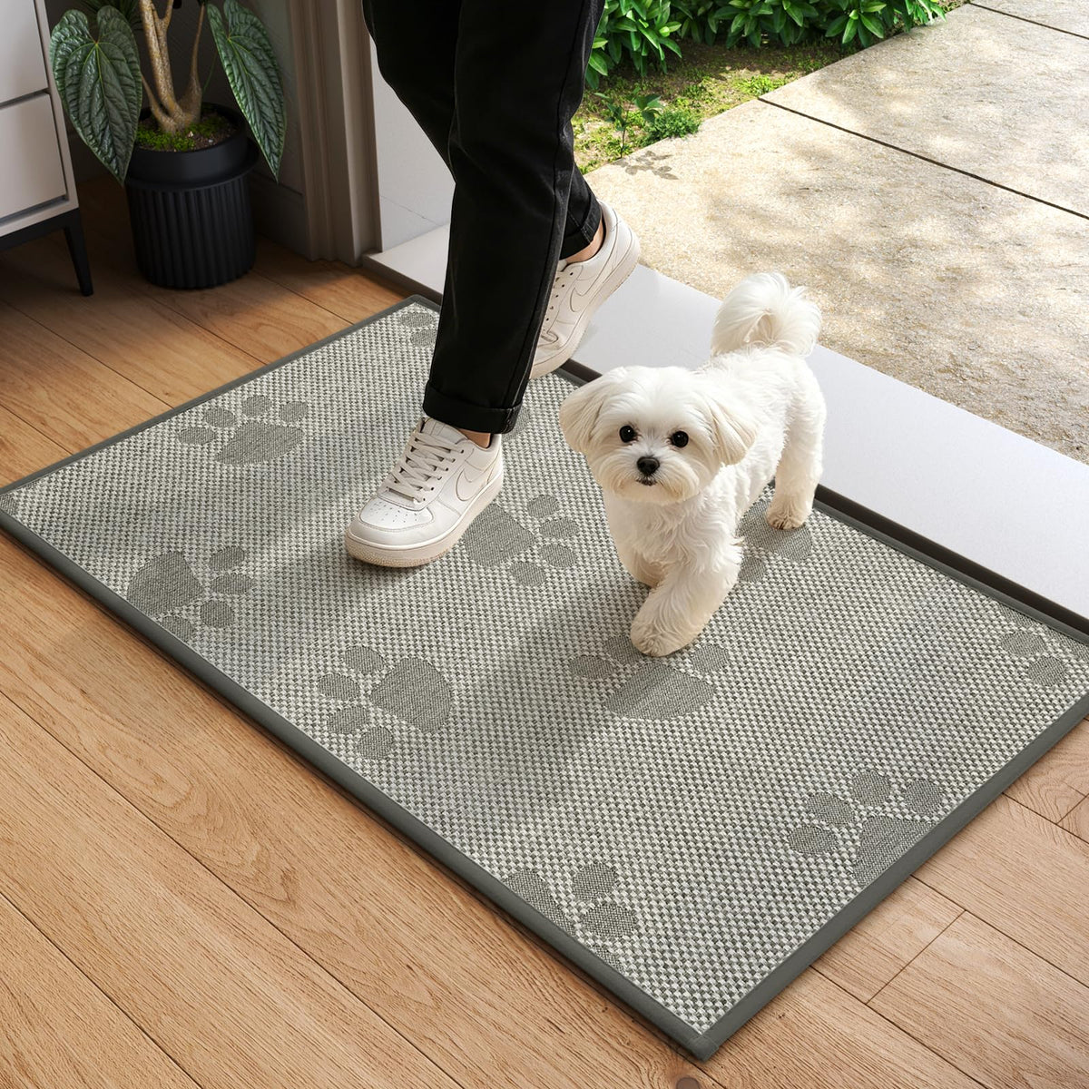 YDKGL Front Door Mat Indoor Entrance Non Slip Entry Doormat Gray 17"x30"