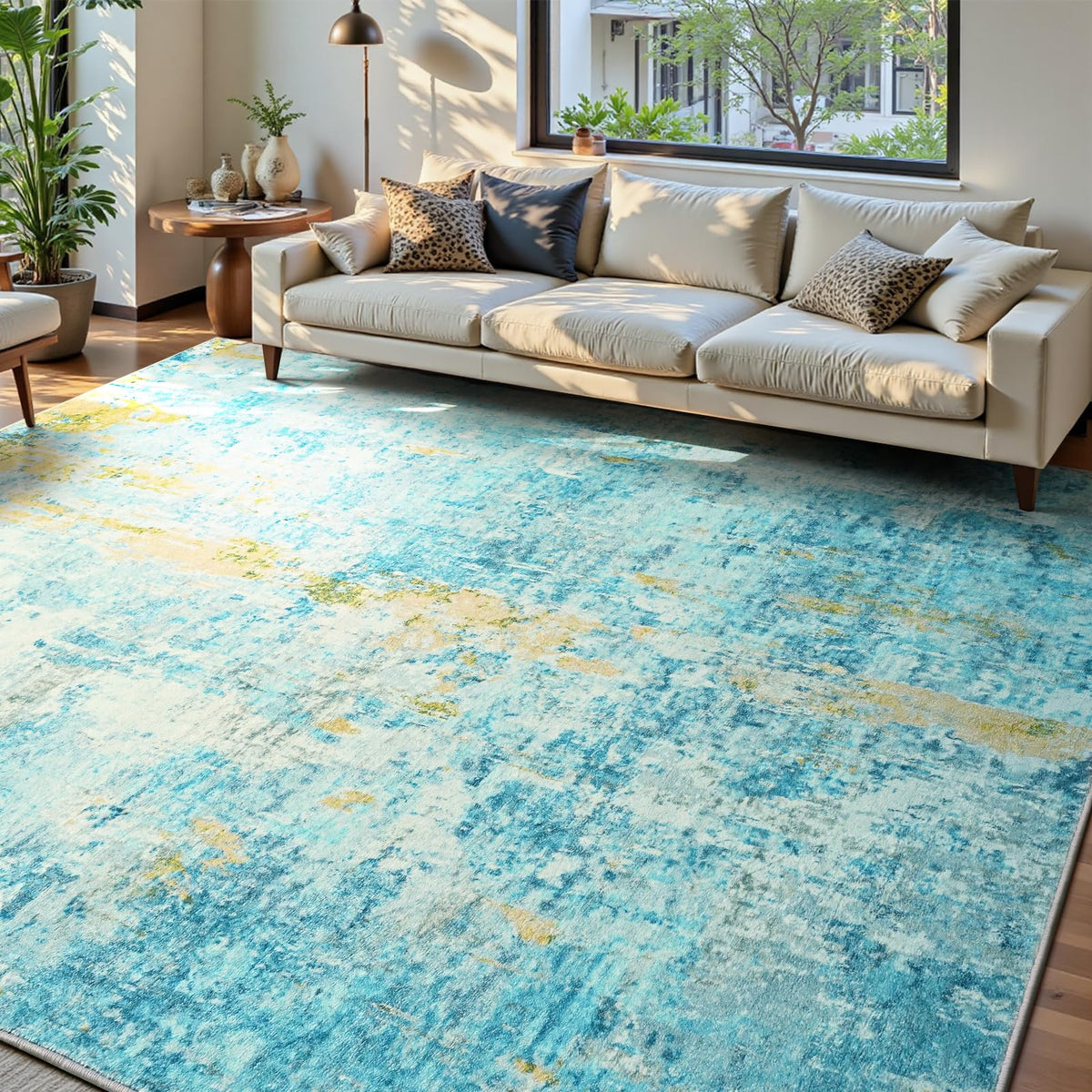 Entrance Rugs Indoor 2x3 Grey Entry Rug Washable Abstract Small Area Rug Non-Slip Low Pile Throw Rugs for Entryway, Kitchen Floor, Front Door Indoor Door Mat, Bathroom, Bedroom Bedside