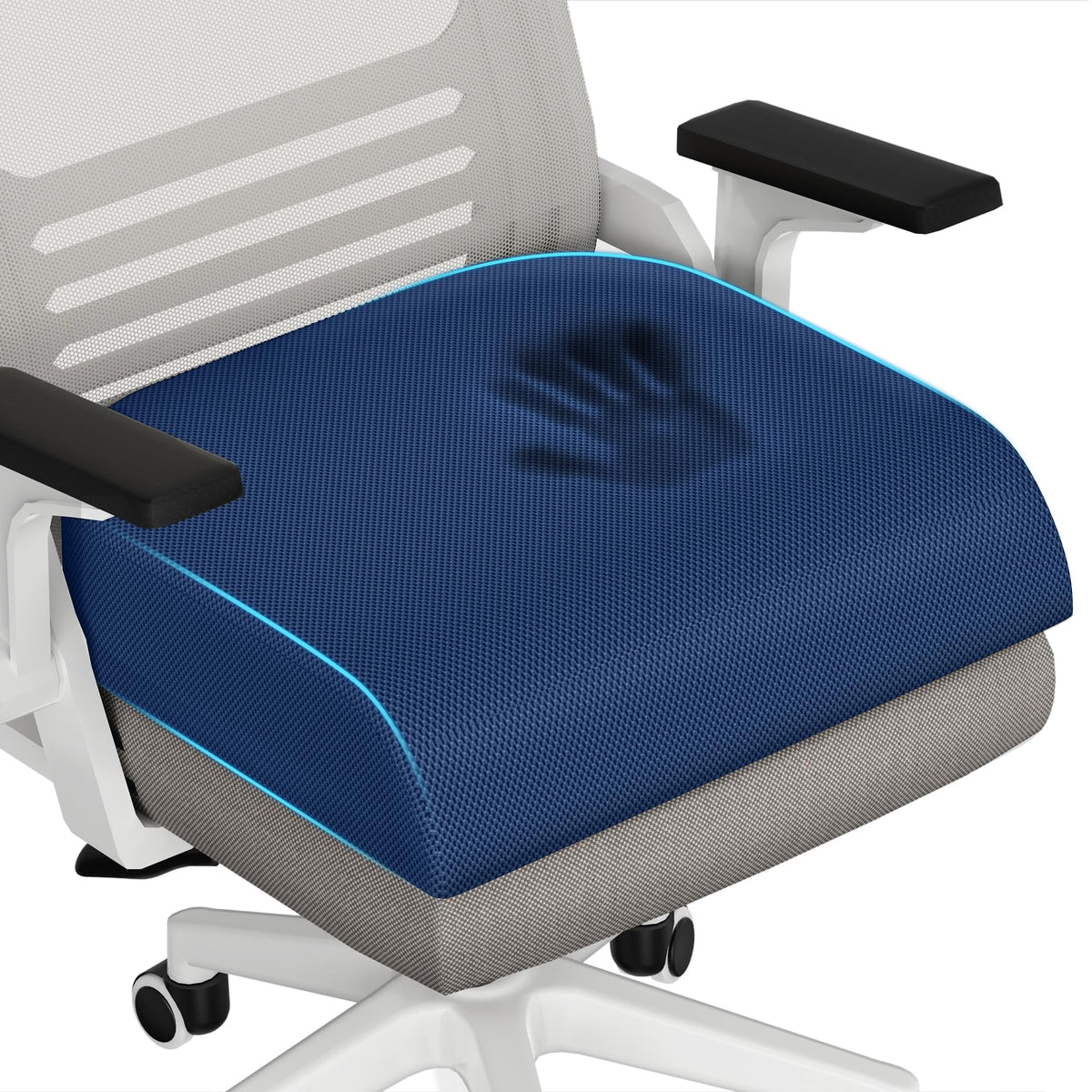 TranquilRelax 3-Inch Memory Foam Seat Cushion for Office Chair, Large