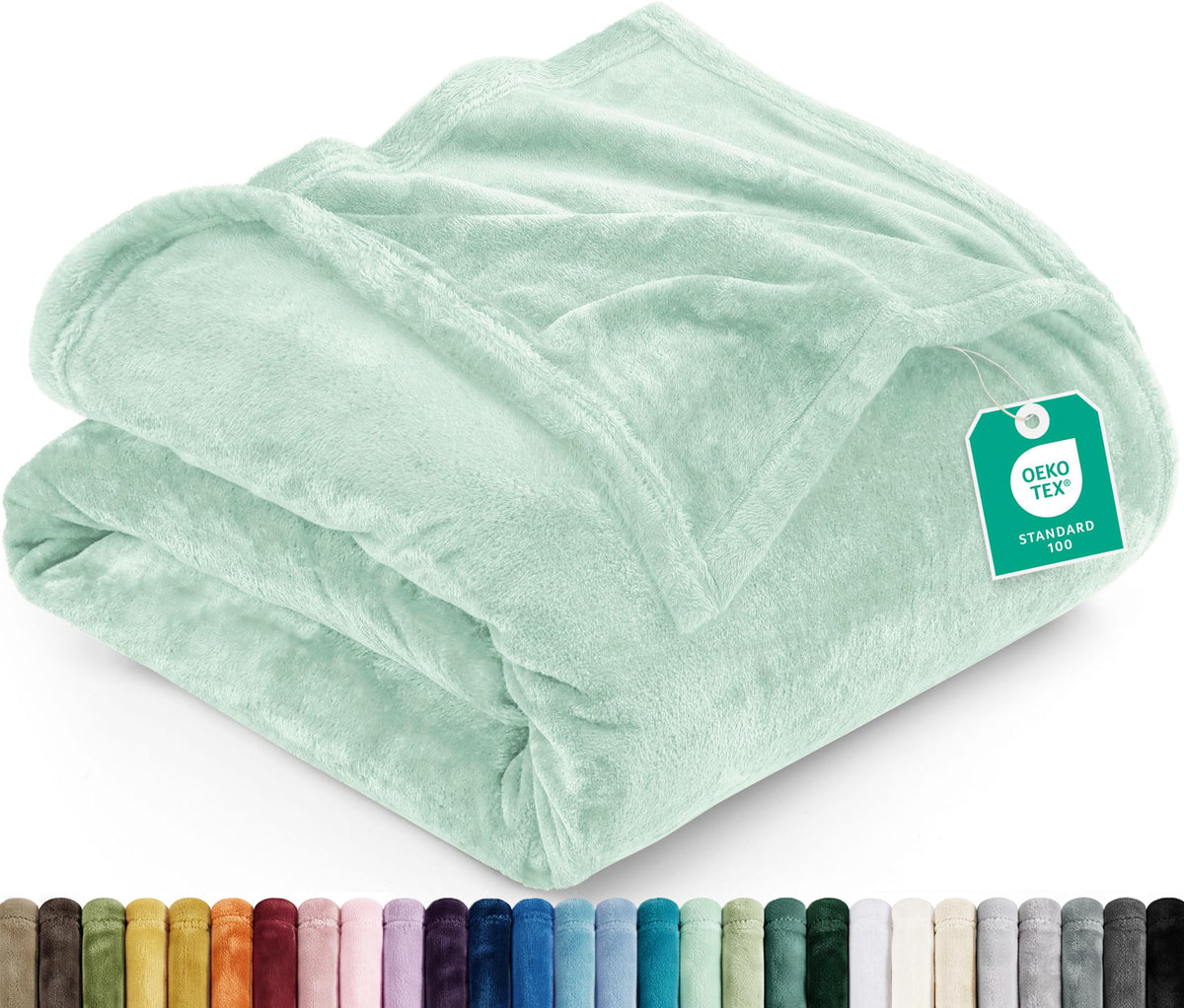 Utopia Bedding Ultra Soft Fleece Bed Blanket Throw Size Grey (50x60 Inches)