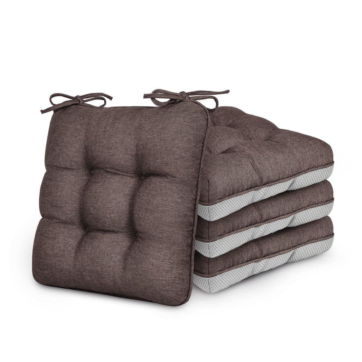 Love's cabin Memory Foam Chair Cushions Set of 4, 15.5 Inch, Blue