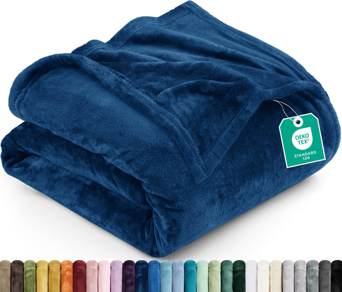 Utopia Bedding Ultra Soft Fleece Bed Blanket Throw Size Grey (50x60 Inches)