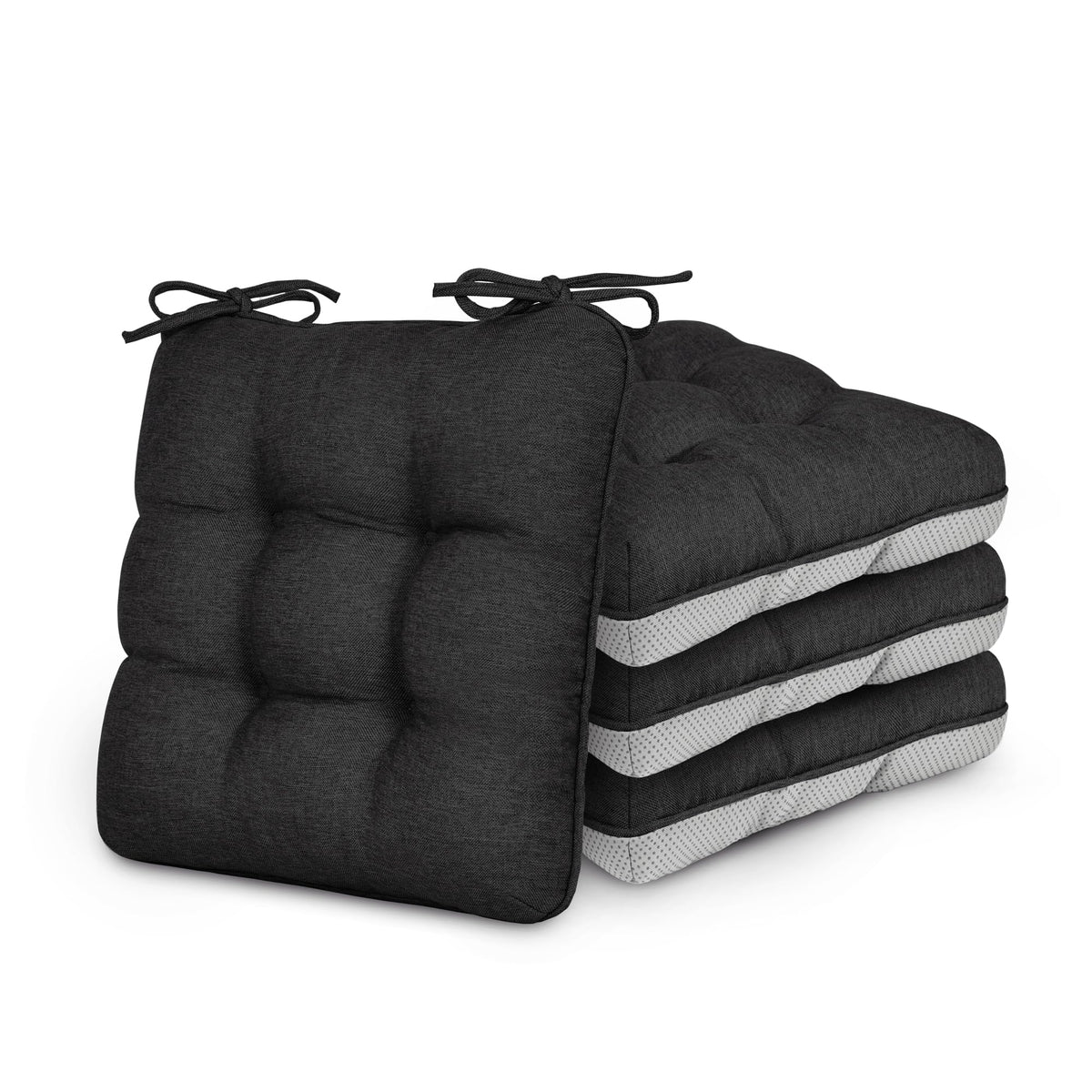 Love's cabin Memory Foam Chair Cushions Set of 4, 15.5 Inch, Blue