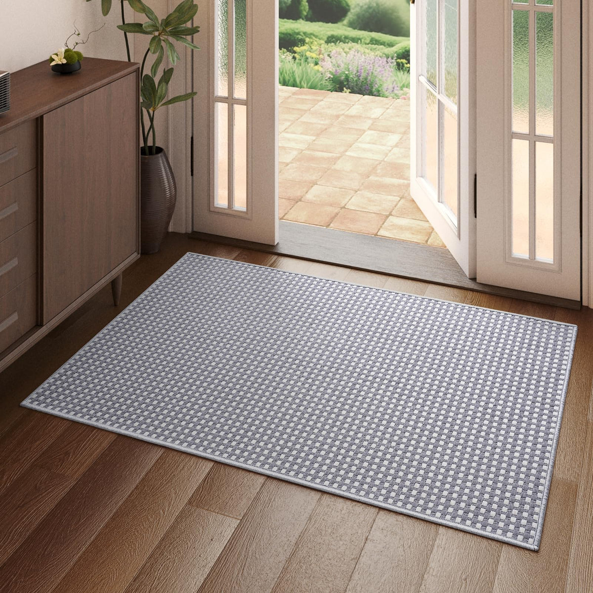 YDKGL Indoor Front Door Mat Entryway Rug Non Slip Washable Brown 2x3 ft