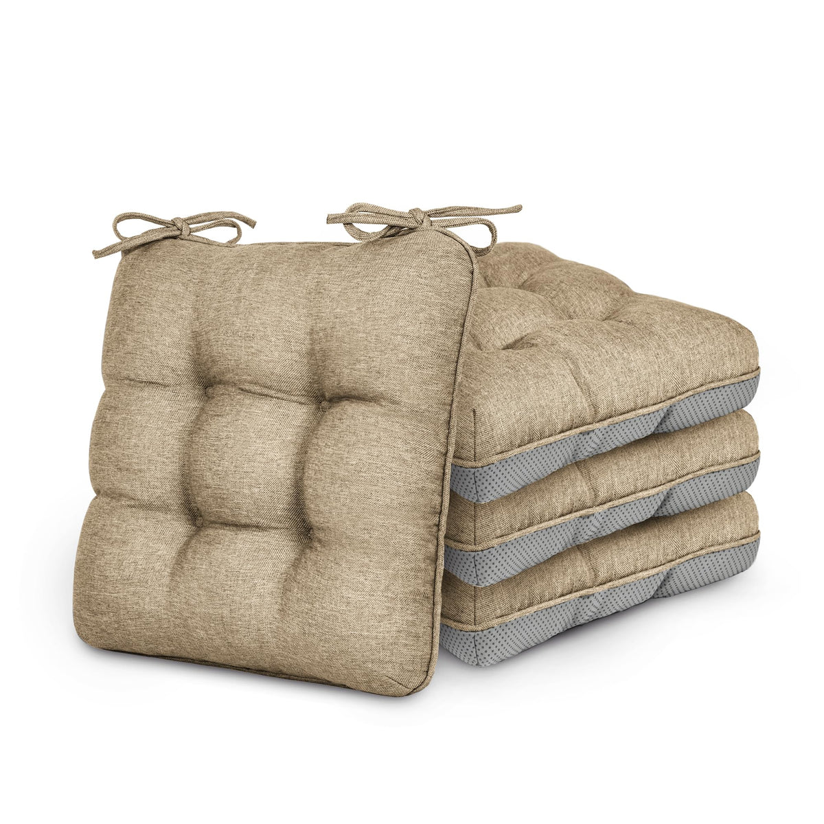 Love's cabin Memory Foam Chair Cushions Set of 4, 15.5 Inch, Blue