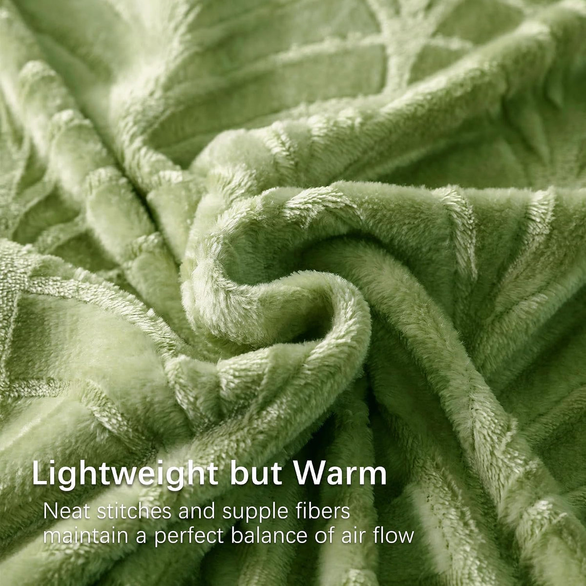 Whale Flotilla Soft Flannel Fleece Throw Blanket for Couch, Olive Green
