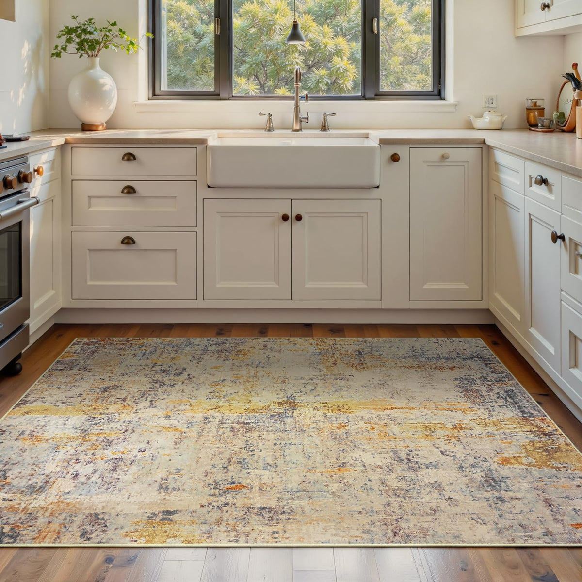 Entrance Rugs Indoor 2x3 Grey Entry Rug Washable Abstract Small Area Rug Non-Slip Low Pile Throw Rugs for Entryway, Kitchen Floor, Front Door Indoor Door Mat, Bathroom, Bedroom Bedside