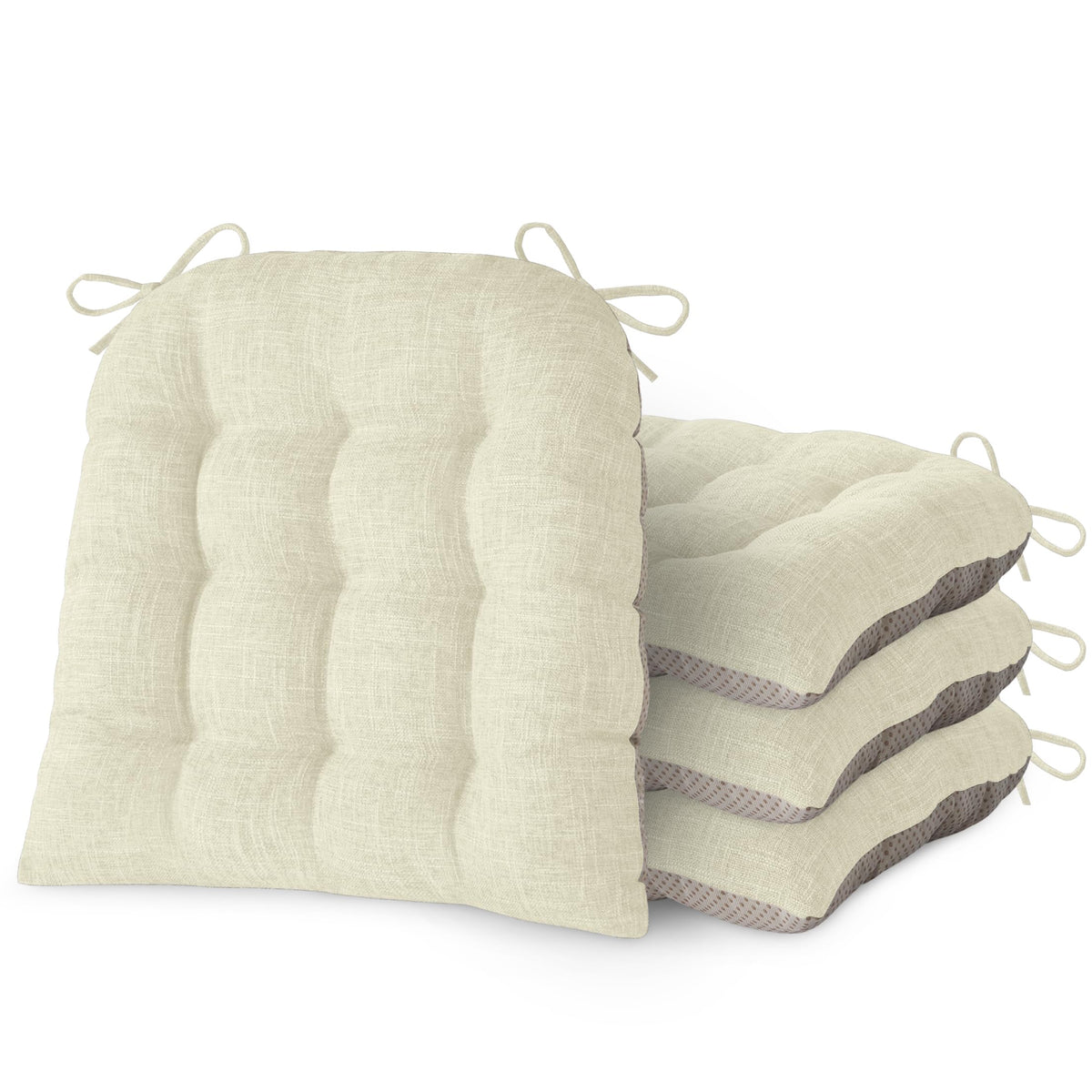 Chair Cushions for Dining Chairs Set of 2 18x16.5x3 in Beige
