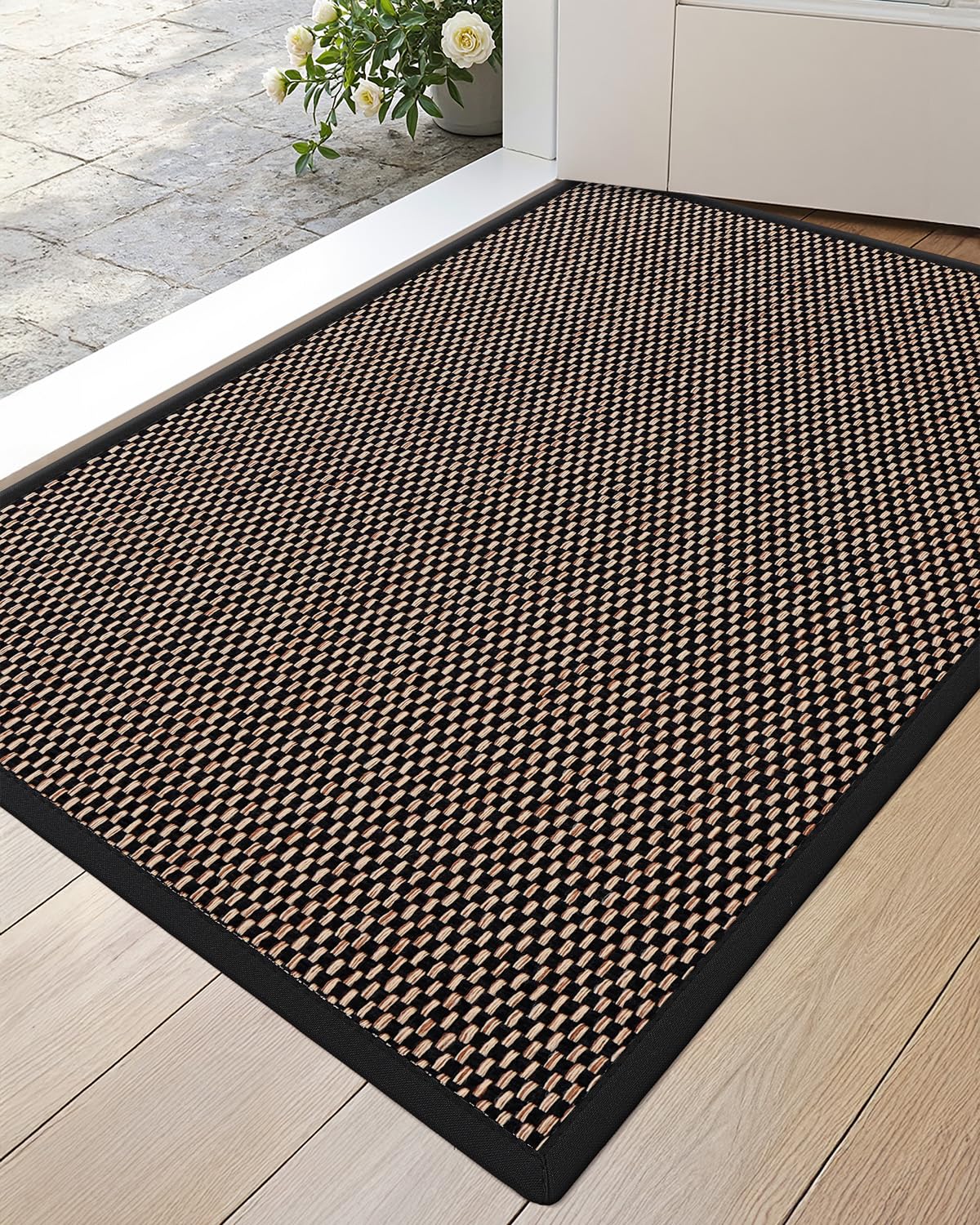 DEXI Ultra Thin Indoor Door Mat 24x36, Entrance Doormats, Beige