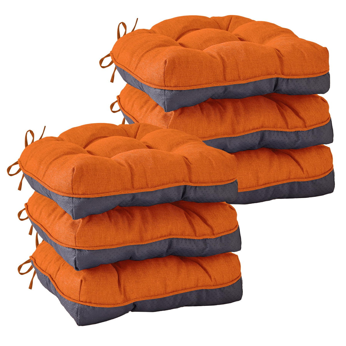 IASEAHK Chair Cushions for Dining Chairs, 15.5" x 15.5" x 4", Navy Blue
