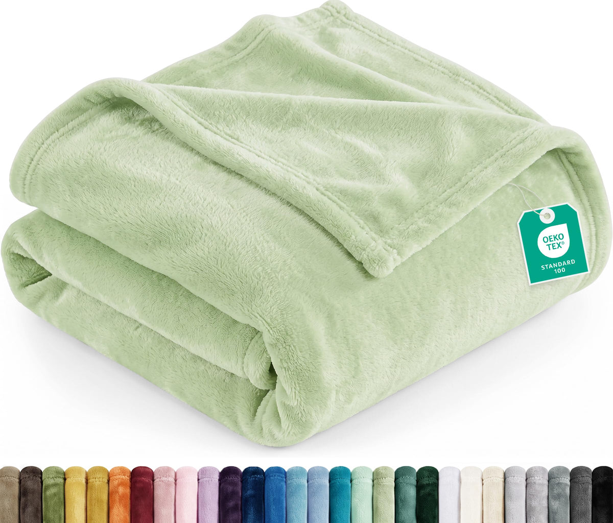 Utopia Bedding Ultra Soft Fleece Bed Blanket Throw Size Grey (50x60 Inches)