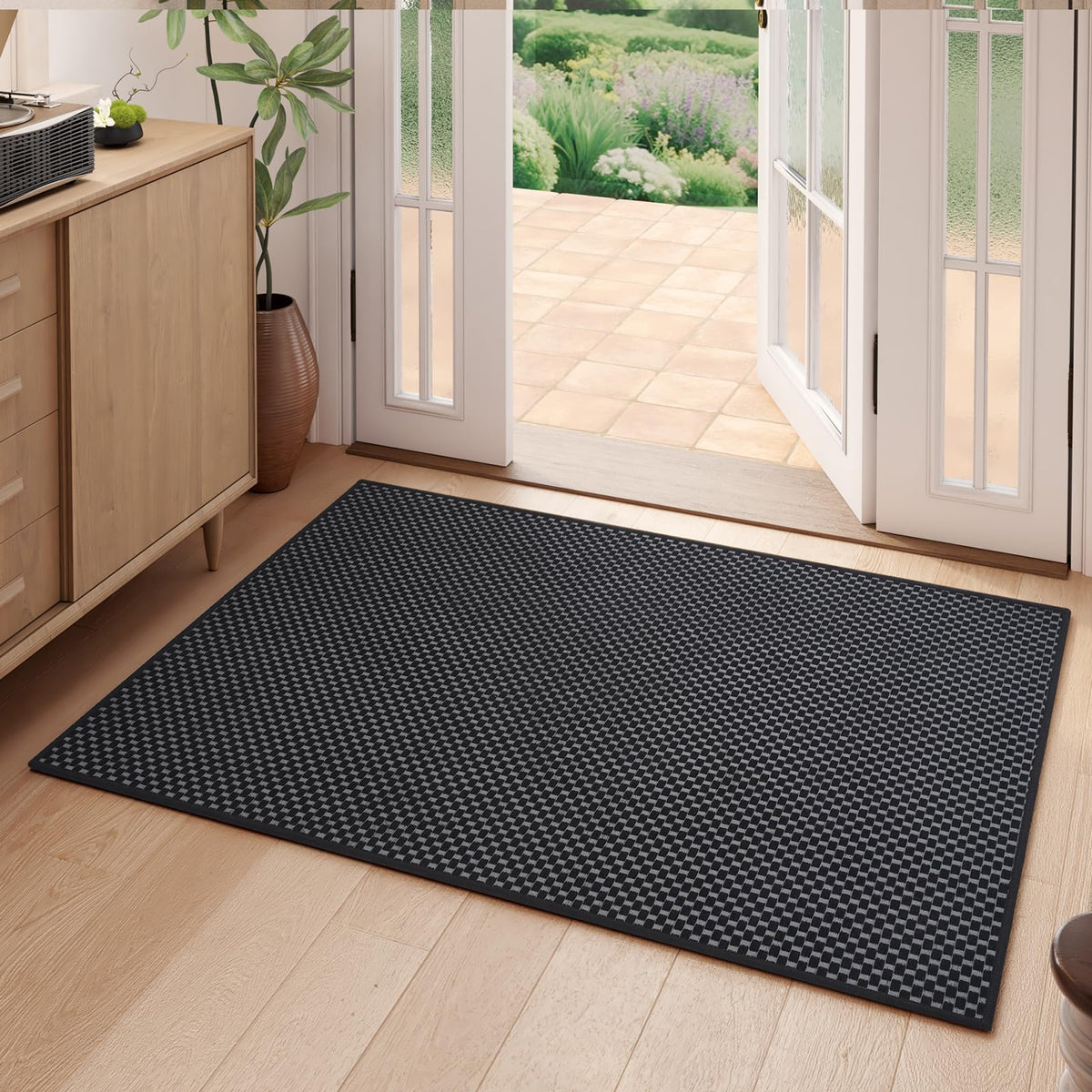 YDKGL Indoor Front Door Mat Entryway Rug Non Slip Washable Brown 2x3 ft