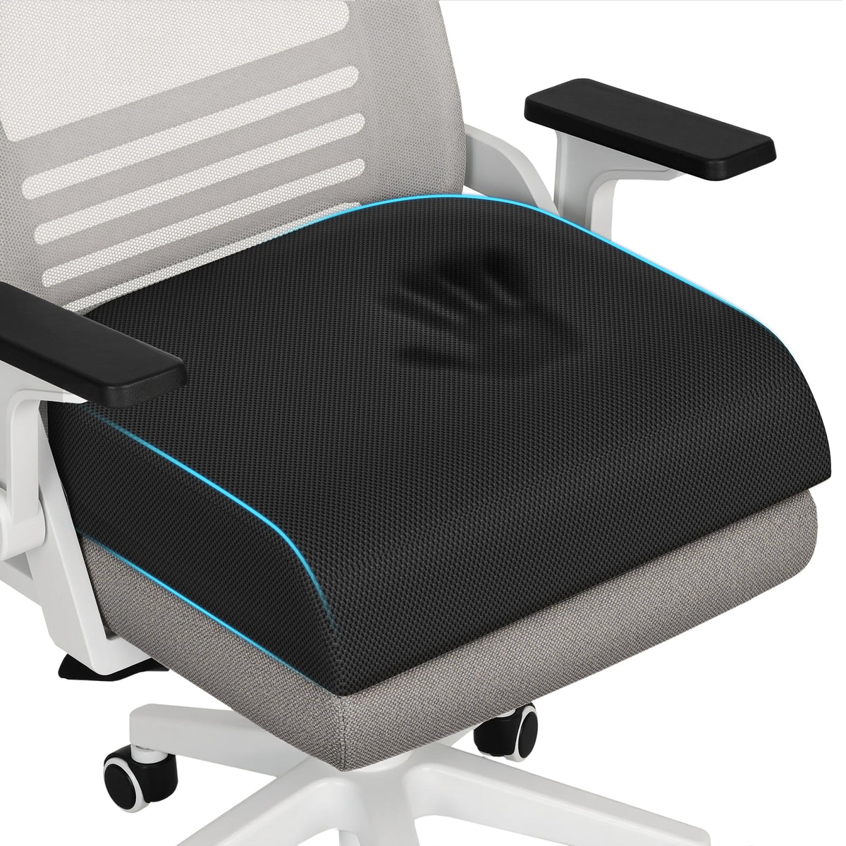 TranquilRelax 3-Inch Memory Foam Seat Cushion for Office Chair, Large