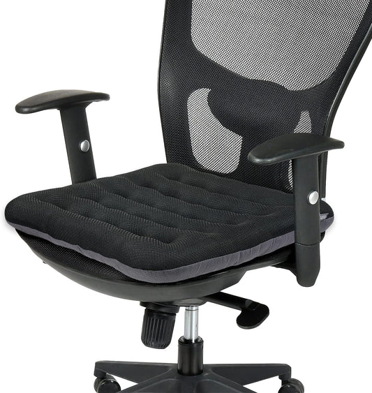 SINOSSO Excellent Support Effect Office Chair Cushion 1 Pack, Luxury Air Mesh Breathable Non-Slip Desk Computer Seat Cushion, Kitchen Dining Room Square Chair Pad (1 Count, Black)