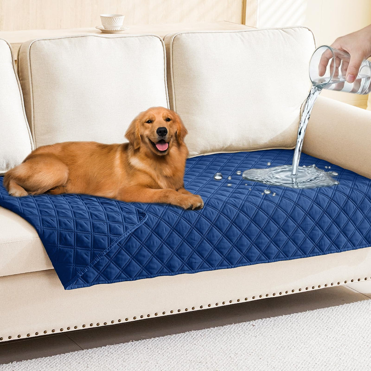 Smiry Waterproof Reversible Pet Couch Covers for Dogs