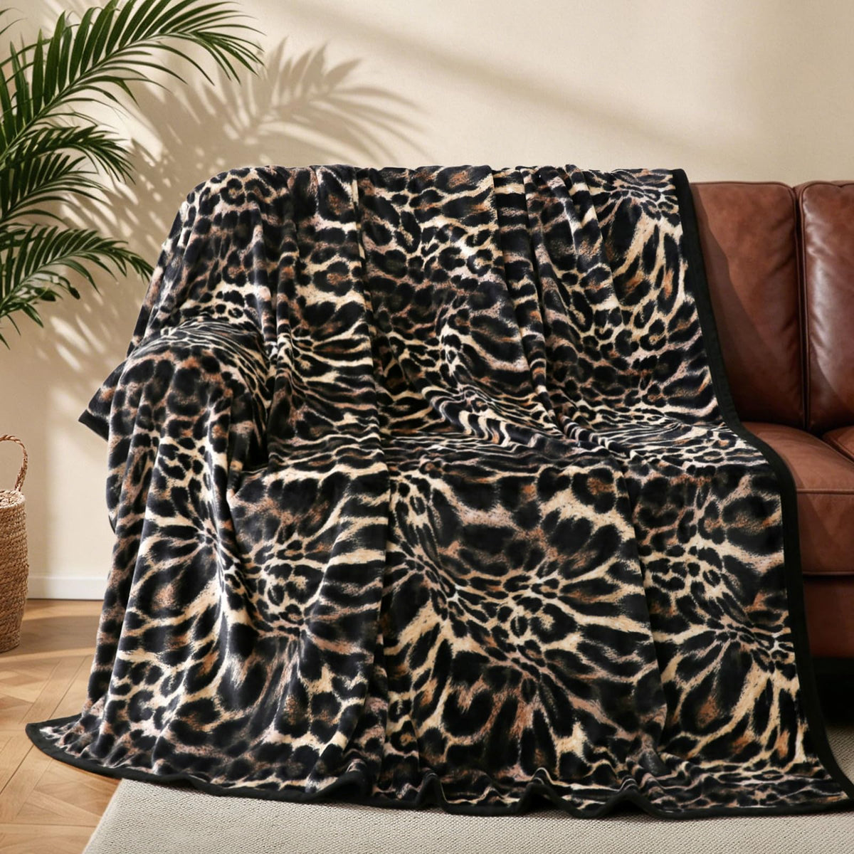 PU MEI Fuzzy Fleece Fall Throw Blanket for Sofa, Couch, Bed, Black and White Zebra Animal Print Blanket - Lightweight Double Sided Cozy Super Soft Blankets, Home Decor Gift, 50 x 60 Inches
