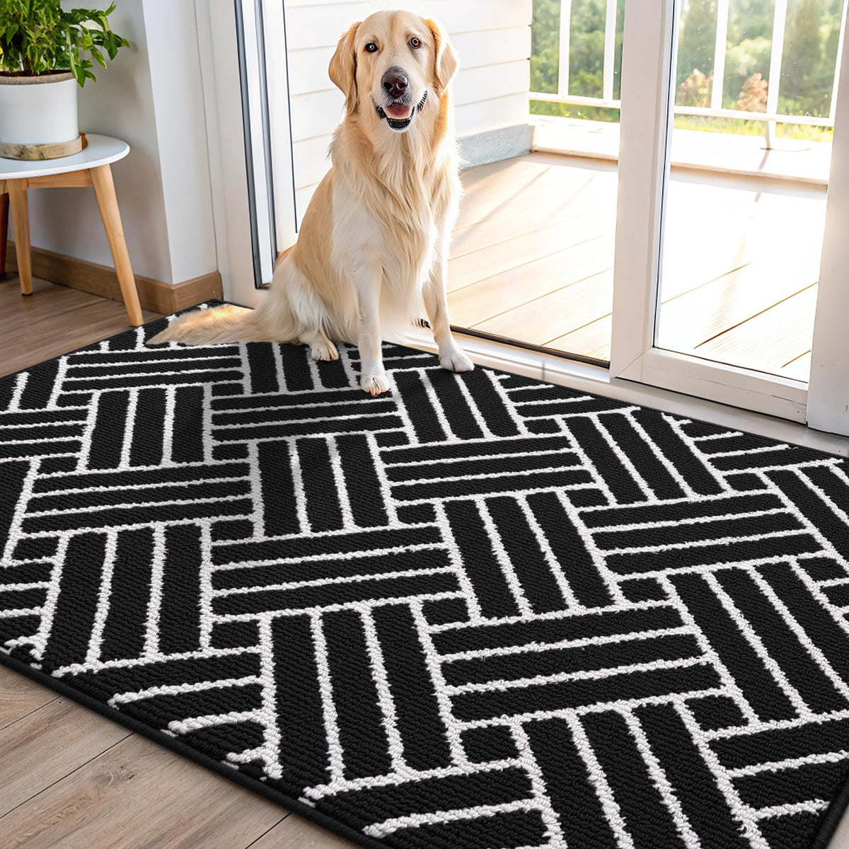 OLANLY Indoor Door Mat 32x20, Low-Profile Dirt Resistant Doormat, Grey